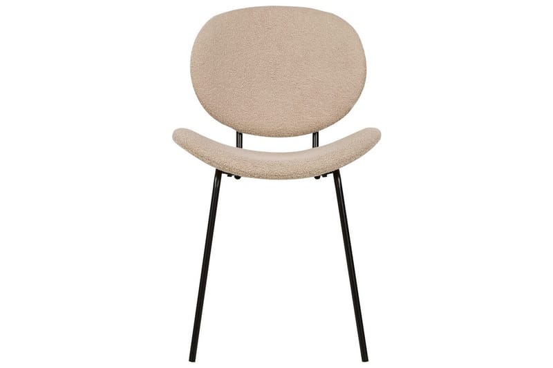 Matsalsstol Luana set om 2 Beige-Svart - Beige-Svart - Möbler - Stolar & fåtöljer - Matstol & köksstol