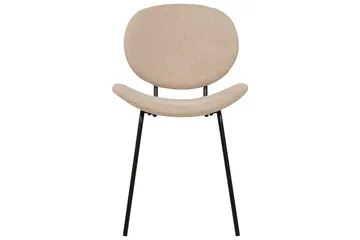 Matsalsstol Luana set om 2 Beige-Svart - Beige-Svart - Möbler - Stolar & fåtöljer - Matstol & köksstol