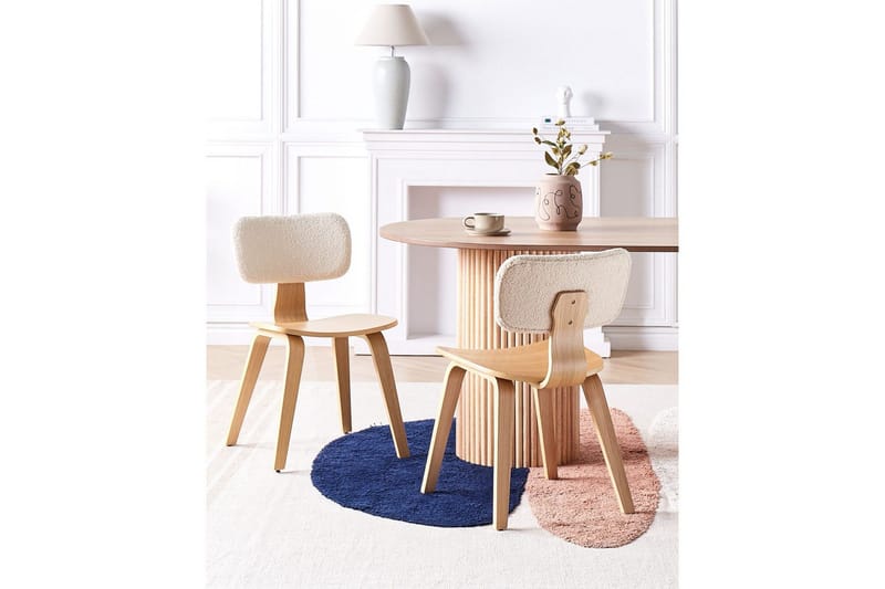 Matsalsstol Lucinda set om 2 Beige-Ljust Trä - Beige-Ljust Trä - Möbler - Stolar & fåtöljer - Matstol & köksstol