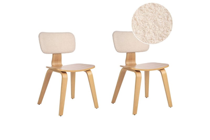 Matsalsstol Lucinda set om 2 Beige-Ljust Trä - Beige-Ljust Trä - Möbler - Stolar & fåtöljer - Matstol & köksstol