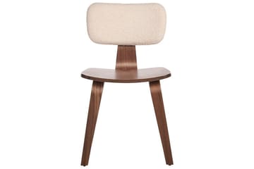 Matsalsstol Lucinda set om 2 Beige-Mörkt Trä - Beige-Mörkt Trä - Möbler - Stolar & fåtöljer - Matstol & köksstol