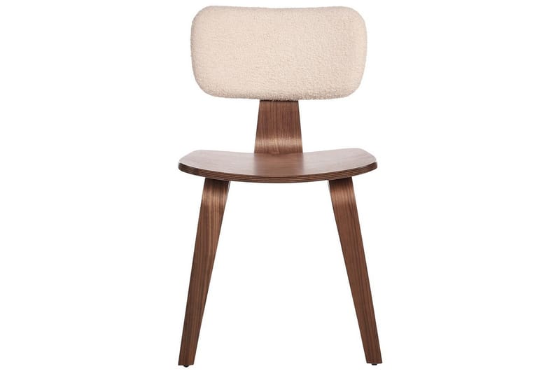 Matsalsstol Lucinda set om 2 Beige-Mörkt Trä - Beige-Mörkt Trä - Möbler - Stolar & fåtöljer - Matstol & köksstol