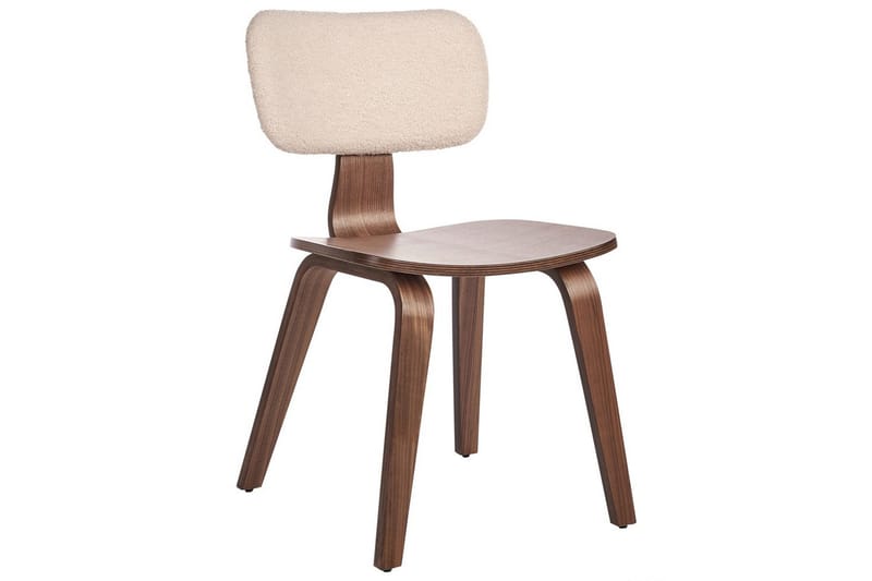 Matsalsstol Lucinda set om 2 Beige-Mörkt Trä - Beige-Mörkt Trä - Möbler - Stolar & fåtöljer - Matstol & köksstol