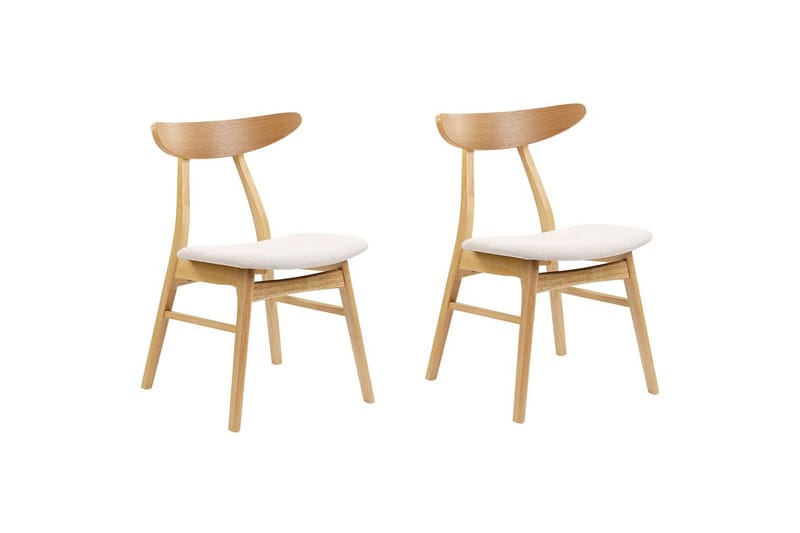 Matsalsstol Lynn set om 2 Ljus Trä-Beige - Ljus Trä-Beige - Möbler - Stolar & fåtöljer - Matstol & köksstol