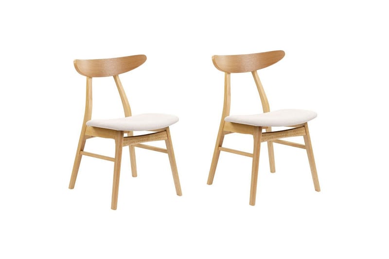 Matsalsstol Lynn set om 2 Ljus Trä-Beige, Ljus Trä-Beige