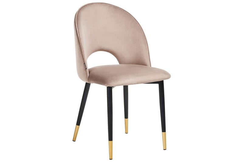 Matsalsstol Magalia set om 2 Beige-Svart-Guld - Beige-Svart-Guld - Möbler - Stolar & fåtöljer - Matstol & köksstol