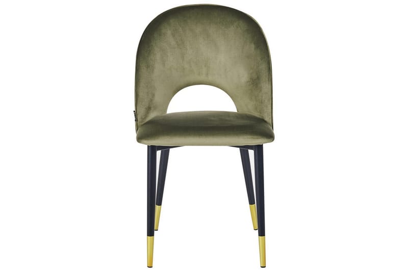 Matsalsstol Magalia set om 2 Grön-Svart-Guld - Grön-Svart-Guld - Möbler - Stolar & fåtöljer - Matstol & köksstol