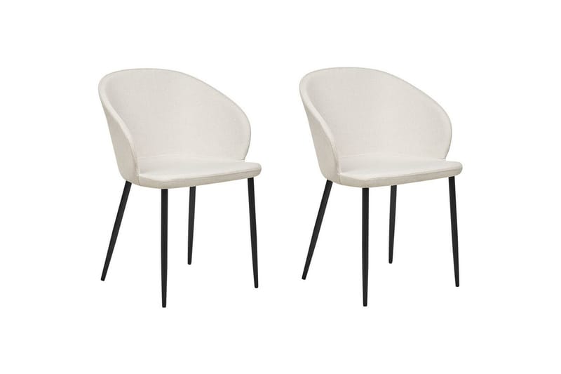 Matsalsstol Mason set om 2 Beige-Svart - Beige-Svart - Möbler - Stolar & fåtöljer - Matstol & köksstol