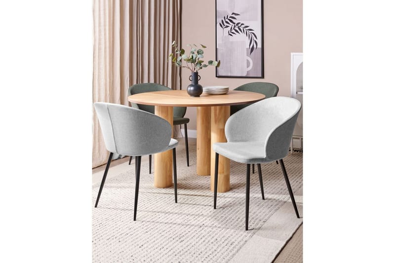 Matsalsstol Mason set om 2 Grå-Svart - Grå-Svart - Möbler - Stolar & fåtöljer - Matstol & köksstol