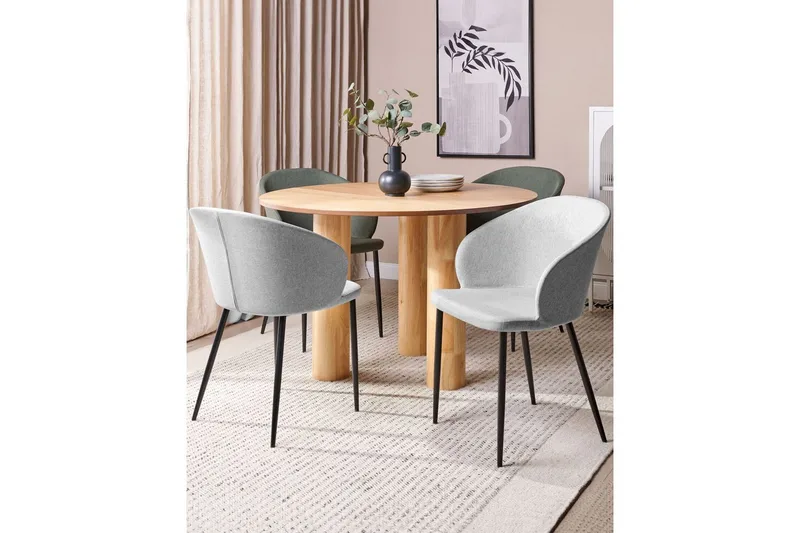 Matsalsstol Mason set om 2 Grå-Svart - Grå-Svart - Möbler - Stolar & fåtöljer - Matstol & köksstol