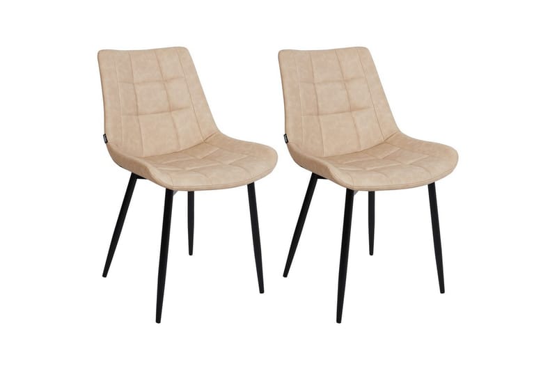 Matsalsstol Melrose Ii set om 2 Beige-Svart - Beige-Svart - Möbler - Stolar & fåtöljer - Matstol & köksstol
