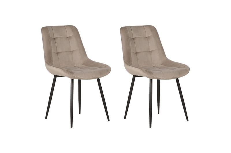 Matsalsstol Melrose set om 2 Beige-Svart - Beige-Svart - Möbler - Stolar & fåtöljer - Matstol & köksstol