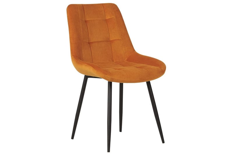 Matsalsstol Melrose set om 2 Orange-Svart - Orange-Svart - Möbler - Stolar & fåtöljer - Matstol & köksstol