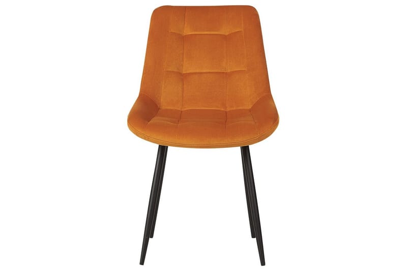 Matsalsstol Melrose set om 2 Orange-Svart - Orange-Svart - Möbler - Stolar & fåtöljer - Matstol & köksstol