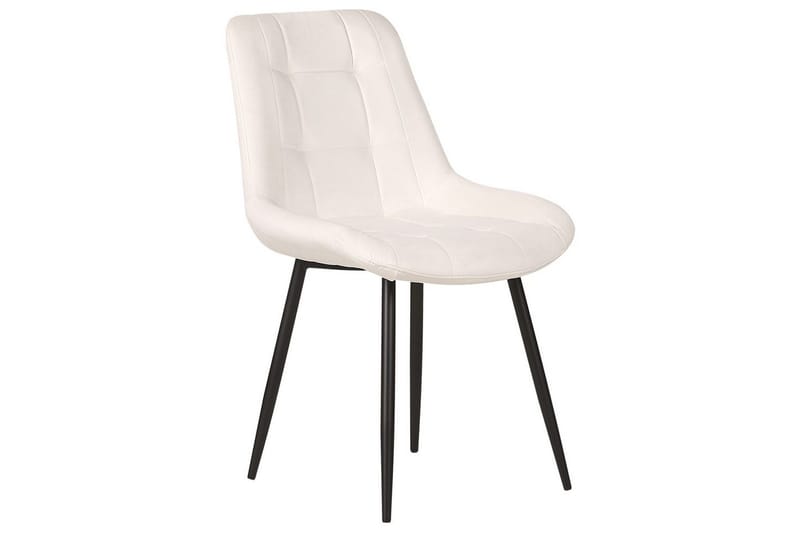 Matsalsstol Melrose set om 2 Vit-Svart - Vit-Svart - Möbler - Stolar & fåtöljer - Matstol & köksstol