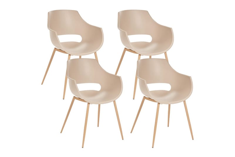 Matsalsstol Millers set om 4 Beige-Ljust Trä - Beige-Ljust Trä - Möbler - Stolar & fåtöljer - Matstol & köksstol