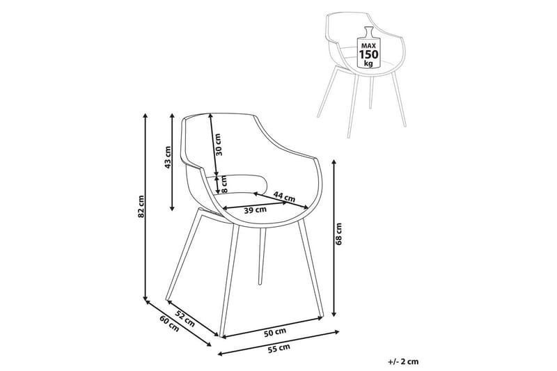 Matsalsstol Millers set om 4 Beige-Ljust Trä - Beige-Ljust Trä - Möbler - Stolar & fåtöljer - Matstol & köksstol
