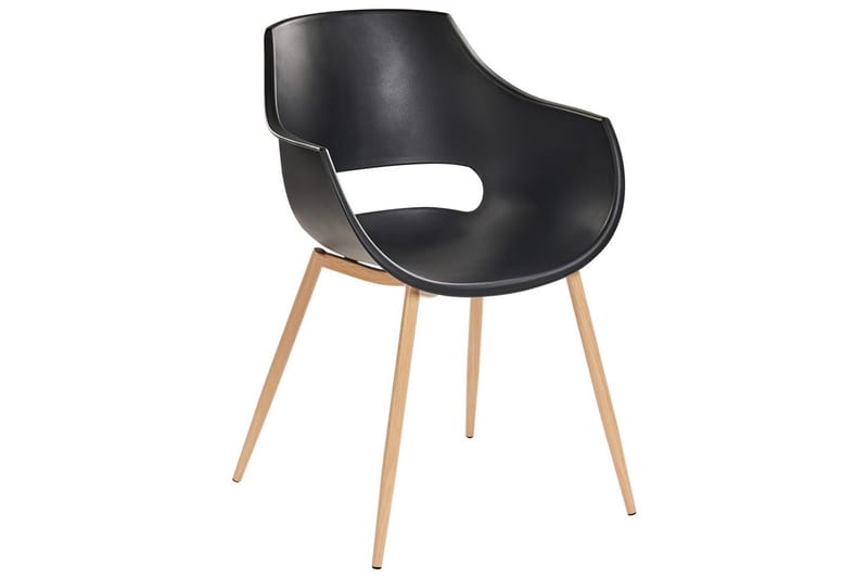 Matsalsstol Millers set om 4 Svart-Ljust Trä - Svart-Ljust Trä - Möbler - Stolar & fåtöljer - Matstol & köksstol