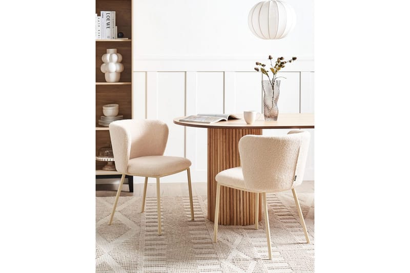Matsalsstol Mina II set om 2 Beige - Beige - Möbler - Stolar & fåtöljer - Matstol & köksstol