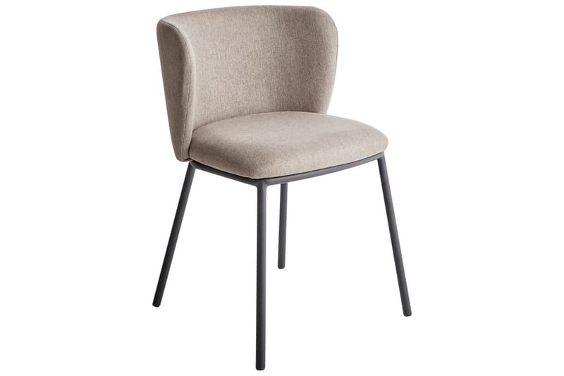 Matsalsstol Mina set om 2 Beige/svart - Beige/svart - Möbler - Stolar & fåtöljer - Matstol & köksstol