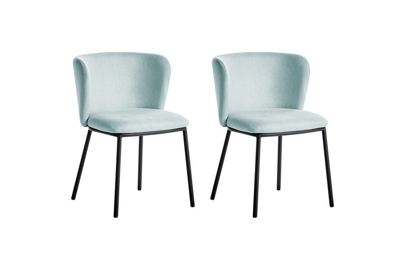 Matsalsstol Mina set om 2 Blå/Svart, Blå/Svart