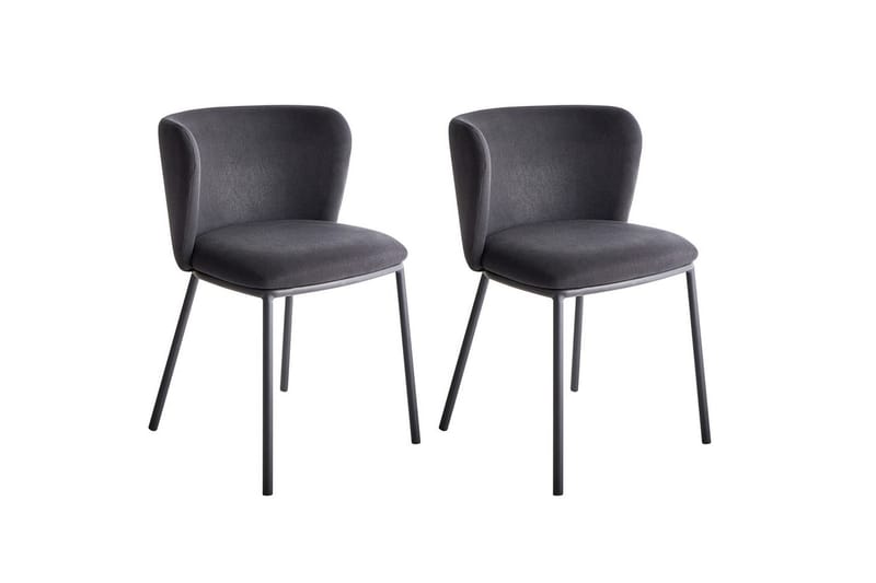 Matsalsstol Mina set om 2 Svart - Svart - Möbler - Stolar & fåtöljer - Matstol & köksstol