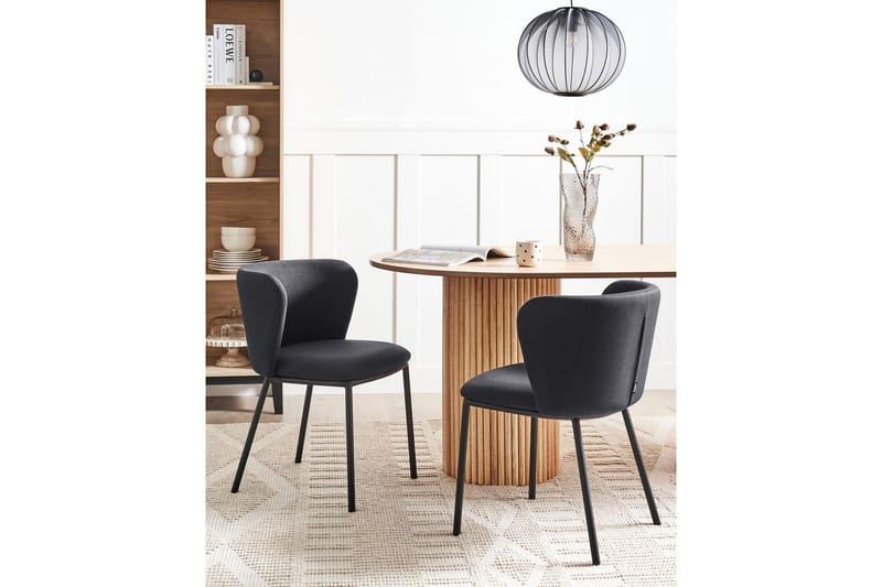 Matsalsstol Mina set om 2 Svart - Svart - Möbler - Stolar & fåtöljer - Matstol & köksstol