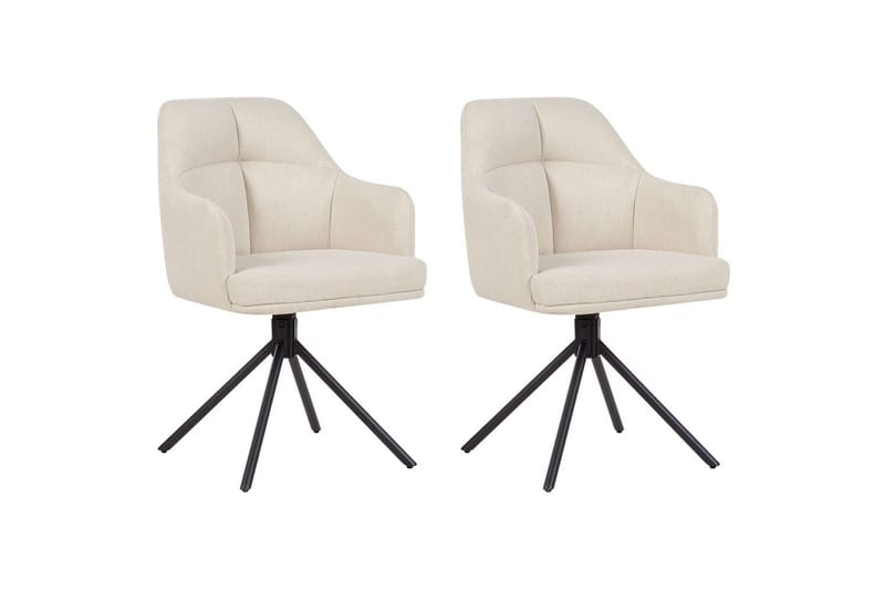 Matsalsstol Mira set om 2 Beige-Svart - Beige-Svart - Möbler - Stolar & fåtöljer - Matstol & köksstol