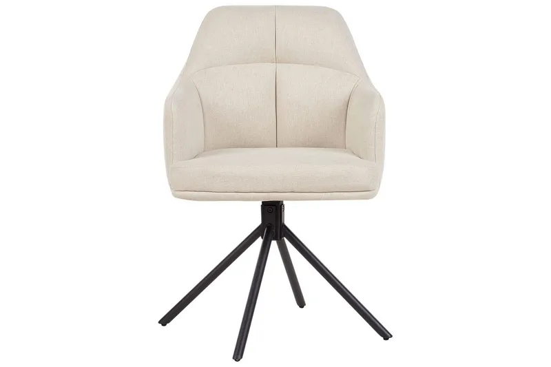 Matsalsstol Mira set om 2 Beige-Svart - Beige-Svart - Möbler - Stolar & fåtöljer - Matstol & köksstol