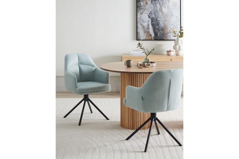 Matsalsstol Mira set om 2 Mintgrön-Svart - Mintgrön-Svart - Möbler - Stolar & fåtöljer - Matstol & köksstol