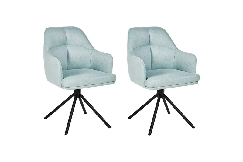 Matsalsstol Mira set om 2 Mintgrön-Svart, Mintgrön-Svart