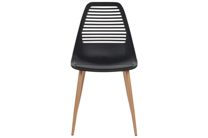 Matsalsstol Montello set om 4 Svart-Ljust Trä - Svart-Ljust Trä - Möbler - Stolar & fåtöljer - Matstol & köksstol