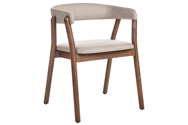 Matsalsstol Mylo set om 2 Beige-Mörkt Trä - Beige-Mörkt Trä - Möbler - Stolar & fåtöljer - Matstol & köksstol