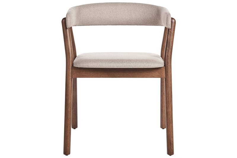 Matsalsstol Mylo set om 2 Beige-Mörkt Trä - Beige-Mörkt Trä - Möbler - Stolar & fåtöljer - Matstol & köksstol