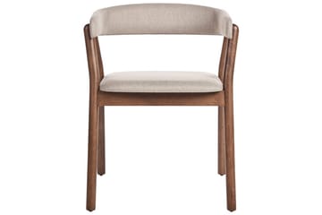 Matsalsstol Mylo set om 2 Beige-Mörkt Trä - Beige-Mörkt Trä - Möbler - Stolar & fåtöljer - Matstol & köksstol