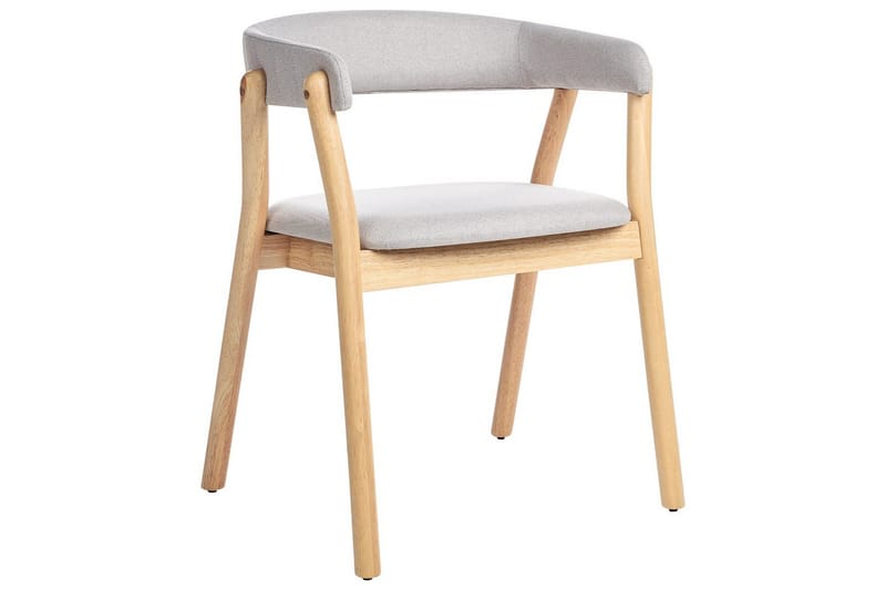 Matsalsstol Mylo set om 2 Grå-Ljust Trä - Grå-Ljust Trä - Möbler - Stolar & fåtöljer - Matstol & köksstol