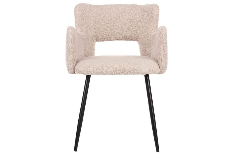 Matsalsstol Sanilac set om 2 Beige-Svart - Beige-Svart - Möbler - Stolar & fåtöljer - Matstol & köksstol