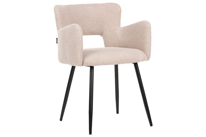Matsalsstol Sanilac set om 2 Beige-Svart - Beige-Svart - Möbler - Stolar & fåtöljer - Matstol & köksstol