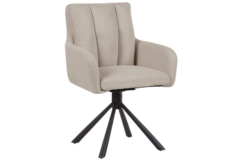 Matsalsstol Sardoal set om 2 Taupe-Svart - Taupe-Svart - Möbler - Stolar & fåtöljer - Matstol & köksstol