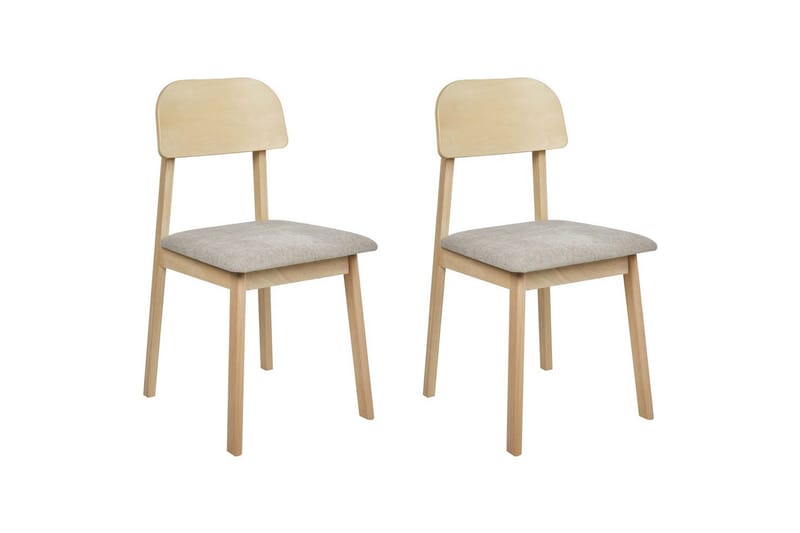 Matsalsstol Scandia set om 2 Ljus Trä-Beige - Ljus Trä-Beige - Möbler - Stolar & fåtöljer - Matstol & köksstol