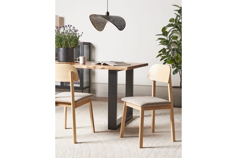 Matsalsstol Scandia set om 2 Ljus Trä-Beige - Ljus Trä-Beige - Möbler - Stolar & fåtöljer - Matstol & köksstol