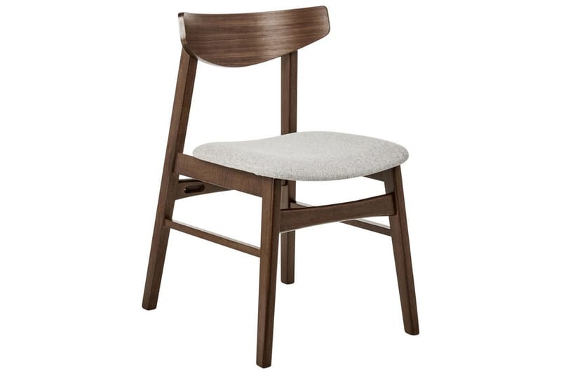 Matsalsstol Smiley set om 2 Mörkt Trä-Grått - Mörkt Trä-Grått - Möbler - Stolar & fåtöljer - Matstol & köksstol