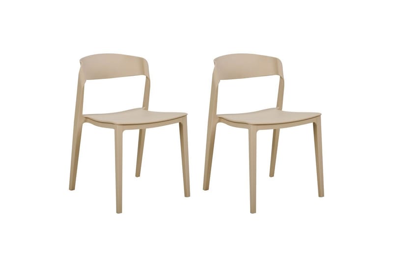 Matsalsstol Somers set om 2 Beige - Beige - Möbler - Stolar & fåtöljer - Matstol & köksstol