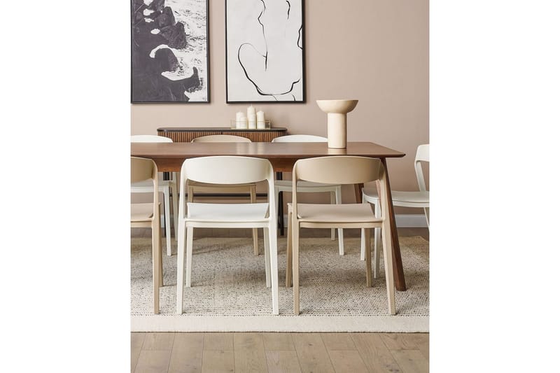 Matsalsstol Somers set om 2 Beige - Beige - Möbler - Stolar & fåtöljer - Matstol & köksstol