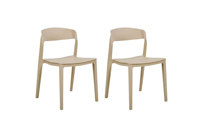 Matsalsstol Somers set om 2 Beige, Beige