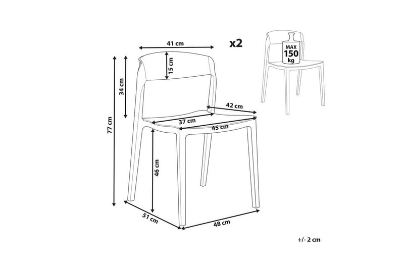 Matsalsstol Somers set om 2 Grön - Grön - Möbler - Stolar & fåtöljer - Matstol & köksstol
