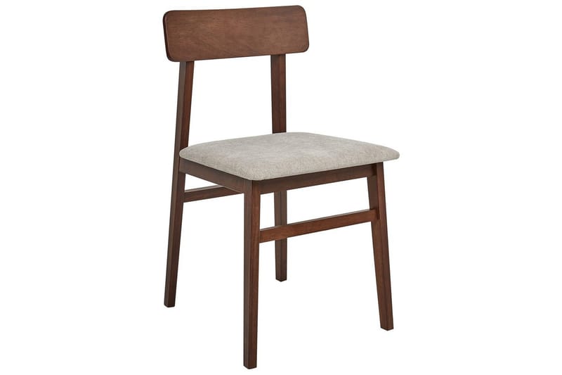 Matsalsstol Stacy set om 2 Mörk Trä-Beige - Mörk Trä-Beige - Möbler - Stolar & fåtöljer - Matstol & köksstol