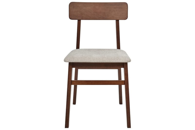 Matsalsstol Stacy set om 2 Mörk Trä-Beige - Mörk Trä-Beige - Möbler - Stolar & fåtöljer - Matstol & köksstol