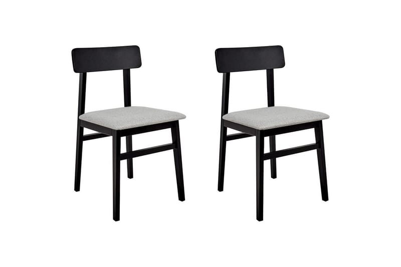 Matsalsstol Stacy set om 2 Svart-Grå - Svart-Grå - Möbler - Stolar & fåtöljer - Matstol & köksstol