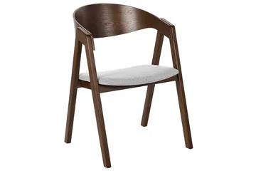 Matsalsstol Yuba set om 2 Grå-Mörkt Trä - Grå-Mörkt Trä - Möbler - Stolar & fåtöljer - Matstol & köksstol